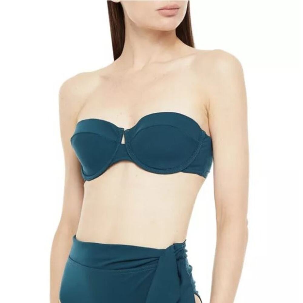 Zimmermann Underwired Bandeau Bikini Top - Teal NWT Size 0 / US 2-4 XS